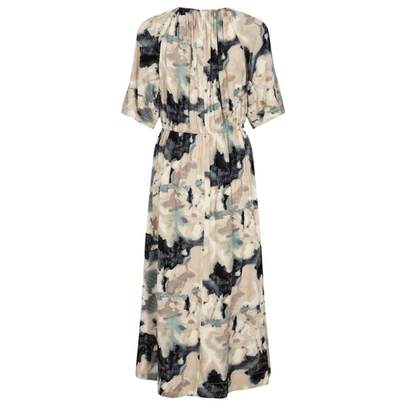 NWT Minimum Yolas midi dress, short sleeves a-line skirt & elastic waist size XL - Picture 3 of 16